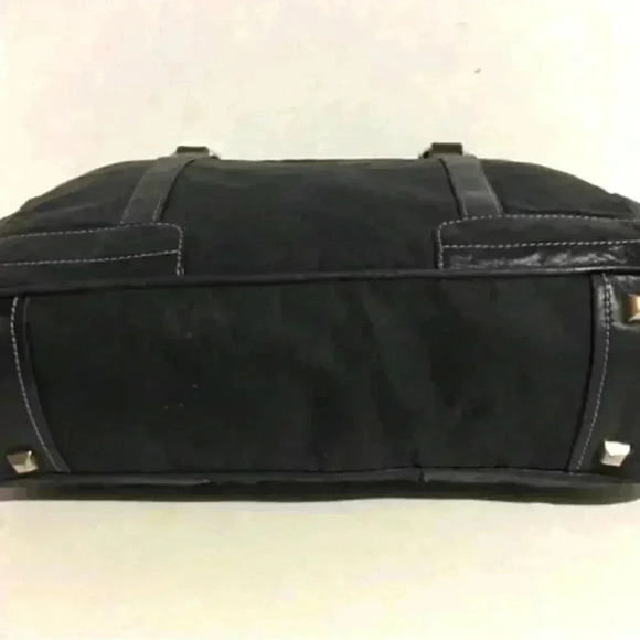 Prada canvas/leather black  satchel handbag - Picture 3 of 11